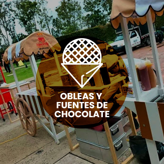 Obleas con Carritos de Exhibición y Stands 
